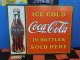 コカ・コーラ　ブリキプレート（ICE COLD / IN BOTTLES SOLD HERE）