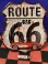 画像1: アンティークエンボスプレート(ROUTE66 / GAS RDカー/ルート66) (1)