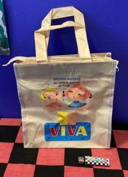 画像1: チャック付きナイロントートバッグ(VIVA)