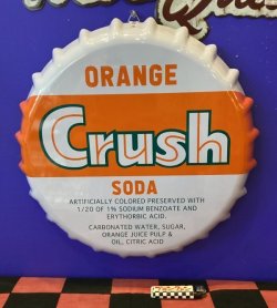 画像1: サインプレート（ボトルキャップ/ORANGE SODA/Crush）
