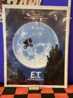 画像1: E.T 特大ポスター (月/自転車)