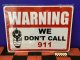 アメリカンプラサインプレート（WARNING/911）