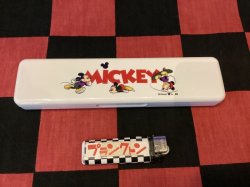 画像1: ミッキーマウス　お箸&スプーンセット（ロゴ　ホワイト）