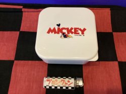 画像1: ミッキーマウス　3Pランチボックス（ロゴ　ホワイト）