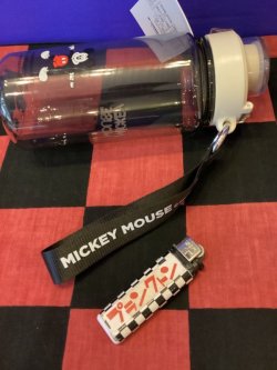 画像4: ミッキーマウス　ドリンクボトル　ネックストラップ付き　(クリアーグレー　Warm-up)
