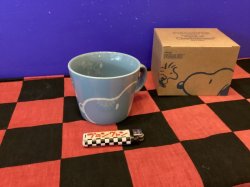 画像1: スヌーピー　ビックマグカップ (フェイス　ブルー）