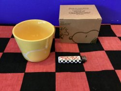 画像1: スヌーピー　ビックマグカップ (フェイス　イエロー）