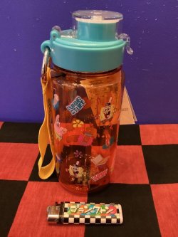 画像3: スポンジボブ　ドリンクボトル　ネックストラップ付き　（LINE UP/オレンジ）