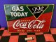 コカコーラ　エンボスメタルサインプレート（GAS  TODAY）