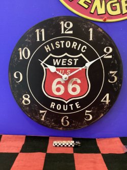 画像1: ルート66 アンティーク　ウォールクロック　壁掛け時計（RejeCTNion Cafe Clock ”ROUTE 66” ）