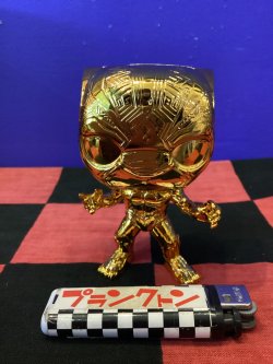 画像2: ファンコポップ！マーベル　ボビングヘッド（BLACK PANTHER/ゴールド）383 プロテクトケース付き