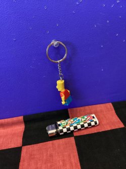 画像2: LEGO風ブロック　キャラクターキーホルダー(シンプソンズ　バート)