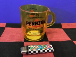 画像1: ミルキースタッキングマグカップ（クリアーイエロー　PENNZOIL） 