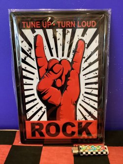 画像1: アンティークメタルプレート（ROCK)