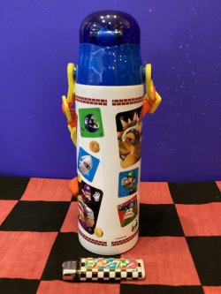 画像3: スーパーマリオブラザーズ　ロック付きワンプッシュダイレクトステンレスボトル（580ml/ブルー×ホワイト）