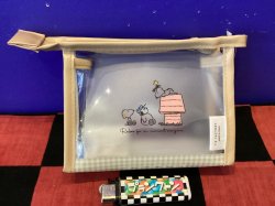 画像2: スヌーピー フチイロクリアポーチ(ブラザーズ/ベージュ)