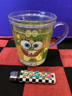 画像1: スポンジボブ　ウォーターカップ（フェイス/イエロー）