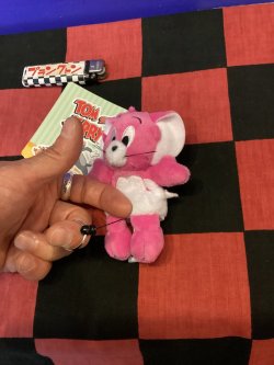 画像3: トムとジェリー　ぬいぐるみリールキーカバー（タフィー　ピンク）