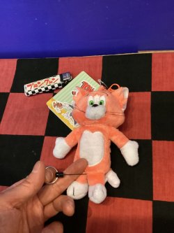 画像3: トムとジェリー　ぬいぐるみリールキーカバー（トム　オレンジ）
