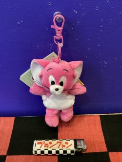 画像1: トムとジェリー　ぬいぐるみリールキーカバー（タフィー　ピンク）
