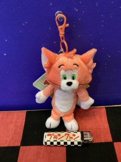 画像1: トムとジェリー　ぬいぐるみリールキーカバー（トム　オレンジ）
