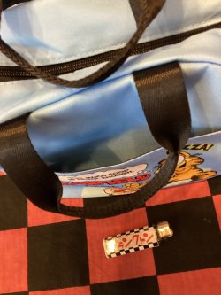 画像2: ボーリングバッグ風　保冷ランチバッグ（ガーフィルド　ブルー）