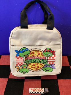 画像1: ボーリングバッグ風　保冷ランチバッグ（タートルズ　ベージュ）