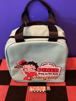 画像3: ボーリングバッグ風　保冷ランチバッグ（ベティ　ダイナー　クリームグリーン）