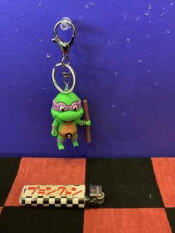 画像1: タートルズ　3Dラバーキーホルダー（パープル）