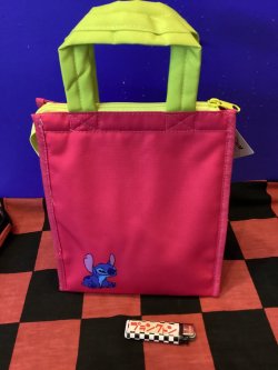 画像2: ディズニー　保冷ランチバッグスクエアM（スティッチ　ピンク）