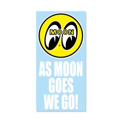 画像1: ムーンアイズ　ステッカーシート（クリアー　AS　MOON　GOES　WE　GO！　ロゴ　ブラック）