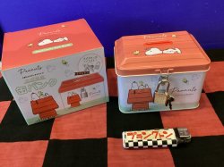 画像1: スヌーピー　カギ付き缶バンク(ハウス)