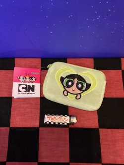 画像1: パワーパフガールズ　ミニティッシュポーチ(バターカップ　グリーン)