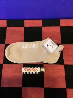 画像1: スヌーピー　バックポイント　レディース靴下（スヌーピー/ベージュ）６４