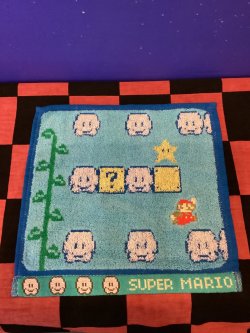画像1: スーパーマリオ　ミニタオル（雲ステージ）