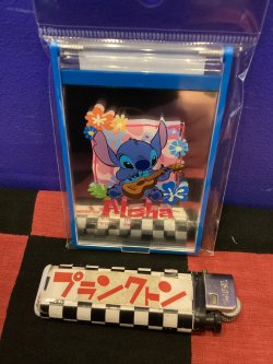 画像1: リロ＆スティッチ　ミニミラー（ロゴピンク/スティッチ）