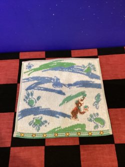 画像1: おさるのジョージ　ミニタオル(ペンキあそび/ブルー)