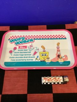 画像1: スポンジボブ　メラミントレイS  （AlwaysHungry）