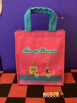 画像1: スポンジボブ　保冷ランチバッグスクエアM（Always Hungry）
