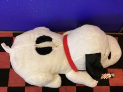 画像4: スヌーピー　ぬいぐるみティッシュカバー　ねそべりティッシュカバー　這い型ティッシュカバー　　　(スヌーピー/ブラック)