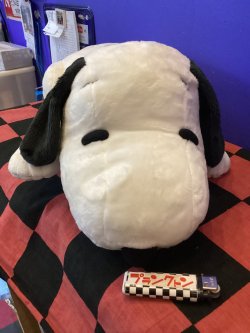 画像2: スヌーピー　ぬいぐるみティッシュカバー　ねそべりティッシュカバー　這い型ティッシュカバー　　　(スヌーピー/ブラック)