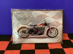 画像1: アンティーク風メタルプレート(SPEED KING FLAG)