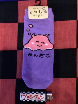 画像1: おえかきさんシリーズ　レディース靴下（めんだこさん)