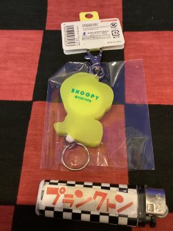 画像2: スヌーピー　ラバーリールキーホルダー（スヌーピー）
