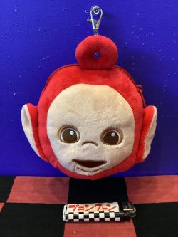 画像1: テレタビーズ　ぬいぐるみパスケース付きポーチ　(ポー)