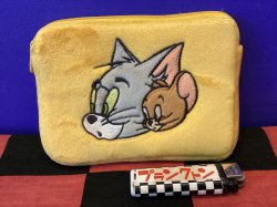 画像1: トム＆ジェリー　ミニティッシュポーチ(トム＆ジェリー/イエロー)