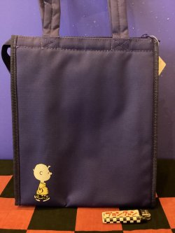 画像2: スヌーピー　保冷ランチバッグスクエア　L（ネイビー/スヌーピー＆チャーリーブラウン）
