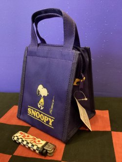 画像3: PEANUTS　保冷ランチバッグスクエアSS（ネイビー/スヌーピー）