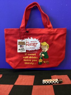 画像1: ミニトートバッグ（DRINK BOY/レッド）