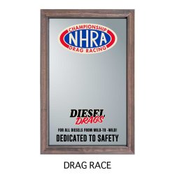画像1: ウッドハブミラー ガラス(DRAG RACE)